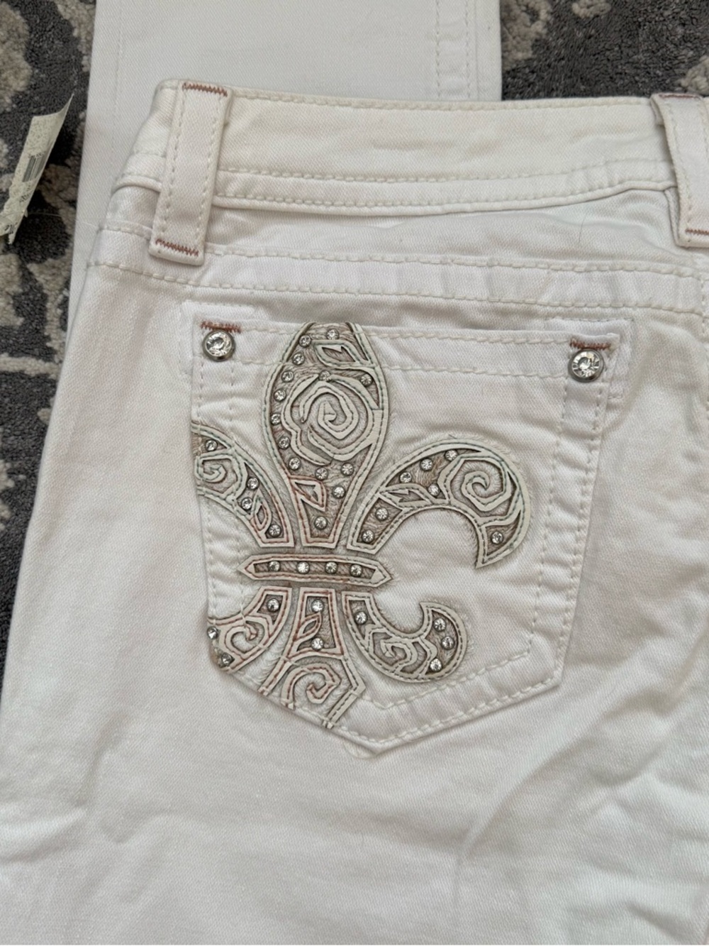 Miss Me Signature Skinny White Denim NWT JP599052 - Picture 9 of 13